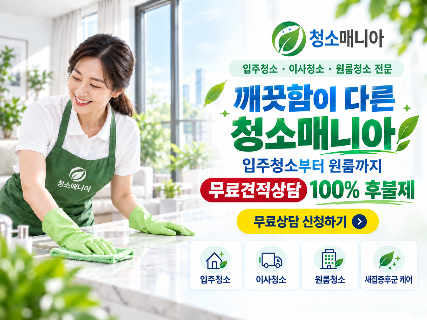 청소매니아 광고주 제공 인트로 이미지